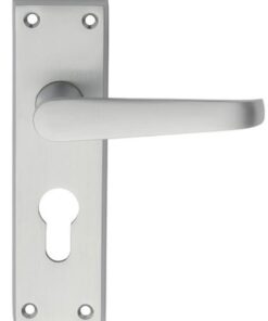 Carlisle Brass M30YSC Victorian Lever On Backplate - Lock Euro Profile 47.5mm C/C Satin Chrome