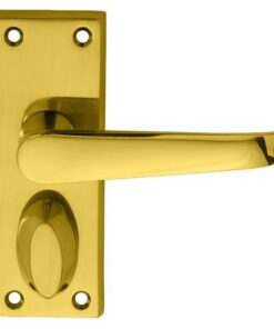 Carlisle Brass M31WC Victorian Lever On Backplate - Privacy Polished Brass