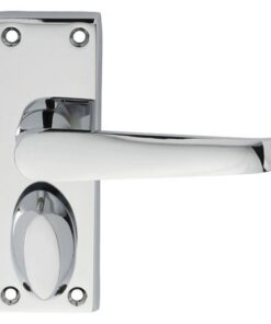 Carlisle Brass M31WCCP Victorian Lever On Backplate - Privacy Polished Chrome