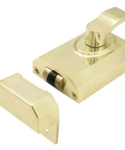 Contract Rim Cylinder Rollerbolt Lockcase Only 60mm Polished Chrome