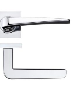 Dorado Lever On Square Rose, Polished Chrome (sold in pairs)