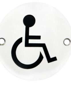 SEX4017SAA - Carlisle Brass Disabled Symbol 76mm Aluminium