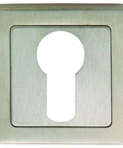 Eurospec SSE1405SSS/DUO Escutcheon Euro Profile On Concealed Fix Square Rose G304 Bright Stainless Steel/Satin Stainless Steel