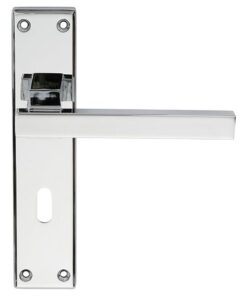 SZM241CP Serozzetta Stratus Lever On Backplate - Lock 57mm C/C Polished Chrome