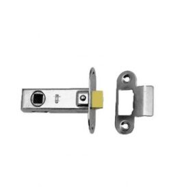 Eurospec TLE8030NP/R Tubular Latch 3 - Rounded Strike & Forend Nickel Plated