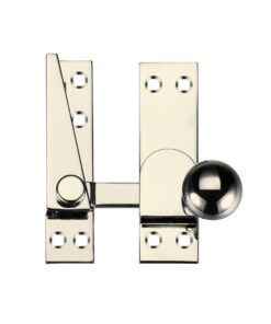 Quadrant Arm Sash Fastener, Polished Brass