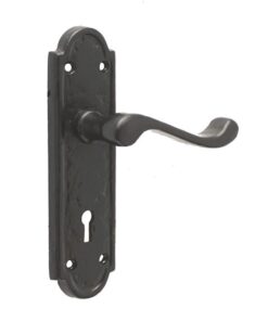 Turnberry Lever Latch Door Handle  - 170x47mm - Black Antique Finish