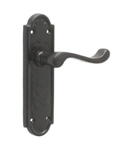 Turnberry Lever Latch Door Handle  - 100x75mm - Black Antique Finish