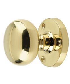 Mushroom Mortice Door Knobs- 70mm- Polished Brass