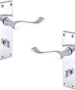 Victorian Scroll Door Handles - 150mm x 40mm - Satin Chrome