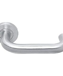 Lever on Rose Door Handle – 19mm – Satin Stainless Steel