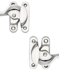 Narrow Fitch Fastener - Locking - in Polished Chrome Finish