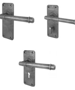 Pewter Door Handles -  150mm x 50mm - Black Antique Finish