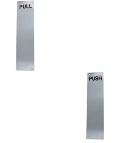 Door Finger Plates - Push & Pull - 300x75mm - Polished Stainless Steel