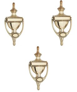 Georgian Door Knockers - 150mm - Polished Brass