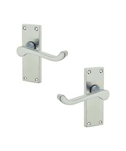 Victorian Door Handle - 150mm x 40mm - Polished Chrome