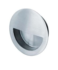 Round Flush Pull Handle – 90mm – Satin Stainless Steel