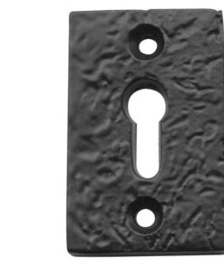 Frelan Hardware Rectangular Standard Profile Escutcheon, Black Antique
