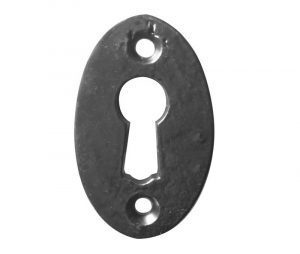 Frelan Hardware Oval Standard Profile Escutcheon, Black Antique