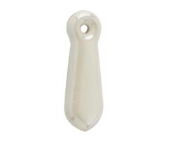 Frelan Hardware Porcelain Covered Standard Profile Escutcheons, Plain White