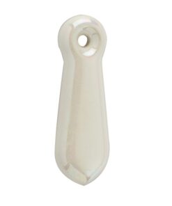 Frelan Hardware Porcelain Covered Standard Profile Escutcheons, Plain White