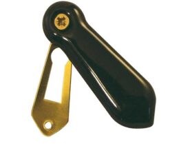 Frelan Hardware Porcelain Covered Standard Profile Escutcheons, Plain Black