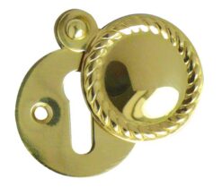 Frelan Hardware Standard Profile Georgian Covered Escutcheon, Polished Brass