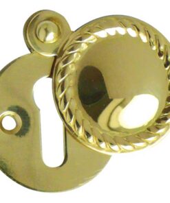 Frelan Hardware Standard Profile Georgian Covered Escutcheon, Polished Brass