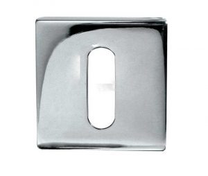 Frelan Hardware Standard Profile Square Escutcheon (52mm x 52mm x 7mm), Polished Stainless Steel