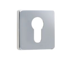 Frelan Hardware Euro Profile Square Escutcheon (52mm x 52mm x 7mm), Polished Stainless Steel
