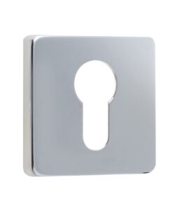 Frelan Hardware Euro Profile Square Escutcheon (52mm x 52mm x 7mm), Polished Stainless Steel