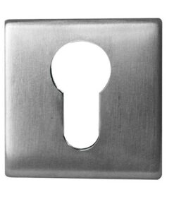 Frelan Hardware Euro Profile Square Escutcheon (52mm x 52mm x 7mm), Satin Stainless Steel