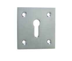 Frelan Hardware Standard Profile Square Escutcheon, Polished Chrome