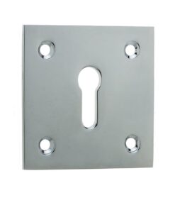 Frelan Hardware Standard Profile Square Escutcheon, Polished Chrome