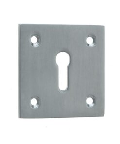 Frelan Hardware Standard Profile Square Escutcheon, Satin Chrome