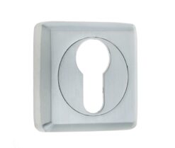 Frelan Hardware Euro Profile Square Escutcheon, Satin Chrome
