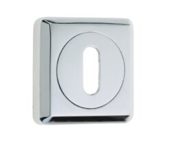 Frelan Hardware Standard Profile Square Escutcheon, Polished Chrome
