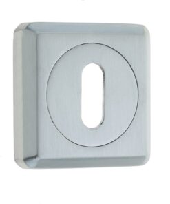 Frelan Hardware Standard Profile Square Escutcheon, Satin Chrome