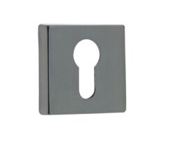 Frelan Hardware Euro Profile Square Escutcheon, Dark Bronze
