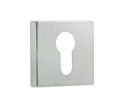 Frelan Hardware Euro Profile Square Escutcheon, Satin Chrome