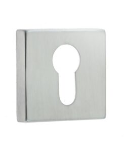 Frelan Hardware Euro Profile Square Escutcheon, Satin Chrome