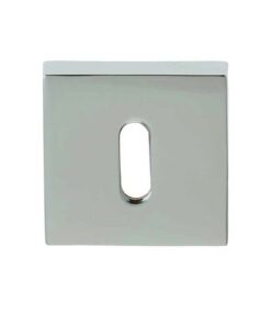 Frelan Hardware Rombo Standard Profile Square Escutcheon, Polished Chrome