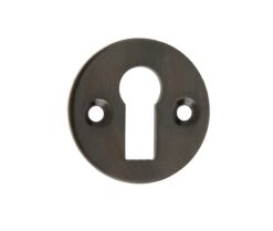 Frelan Hardware Standard Profile Round Escutcheon, Dark Bronze