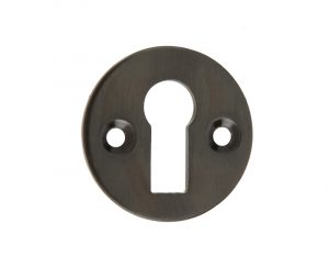 Frelan Hardware Standard Profile Round Escutcheon, Dark Bronze