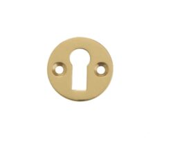 Frelan Hardware Standard Profile Round Escutcheon, Polished Brass