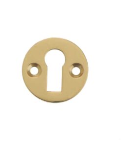 Frelan Hardware Standard Profile Round Escutcheon, Polished Brass
