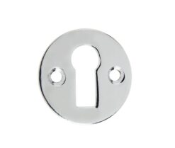 Frelan Hardware Standard Profile Round Escutcheon, Polished Chrome