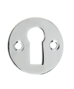 Frelan Hardware Standard Profile Round Escutcheon, Polished Chrome