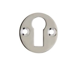 Frelan Hardware Standard Profile Round Escutcheon, Polished Nickel