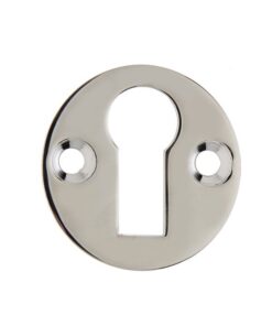 Frelan Hardware Standard Profile Round Escutcheon, Polished Nickel
